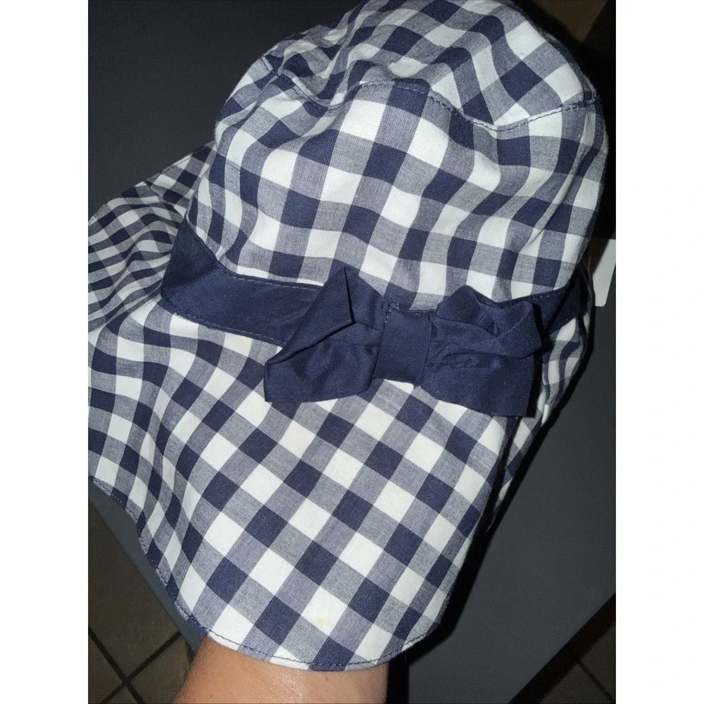 Baby Sun Hat Brand new Blue And White Checkered Pattern